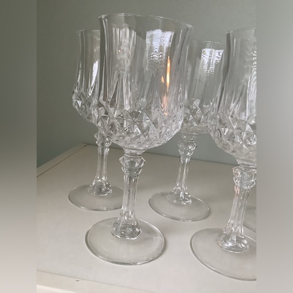 EUC x10 vintage lead crystal wine glasses - Picture 2 of 15